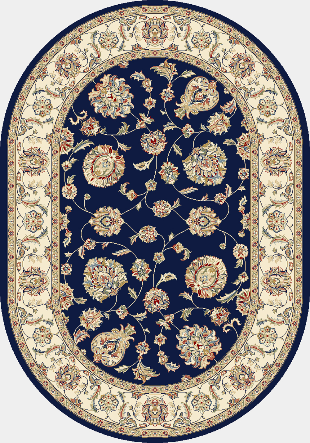 Dynamic ANCIENT GARDEN 57365 BLUE/IVORY Rug