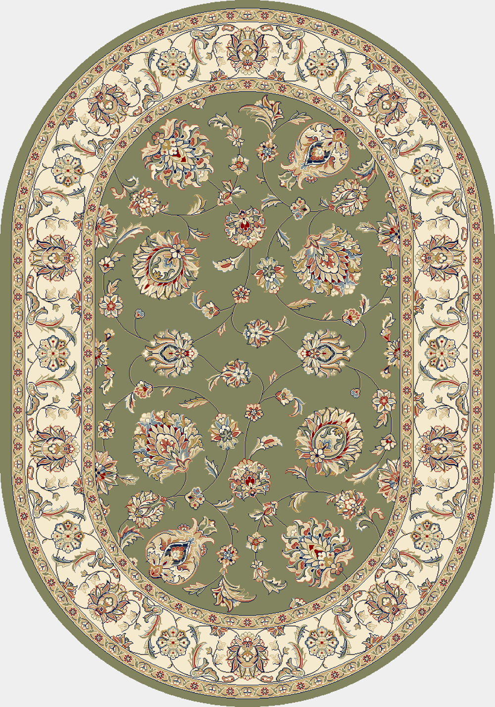 Dynamic ANCIENT GARDEN 57365 GREEN/IVORY Rug