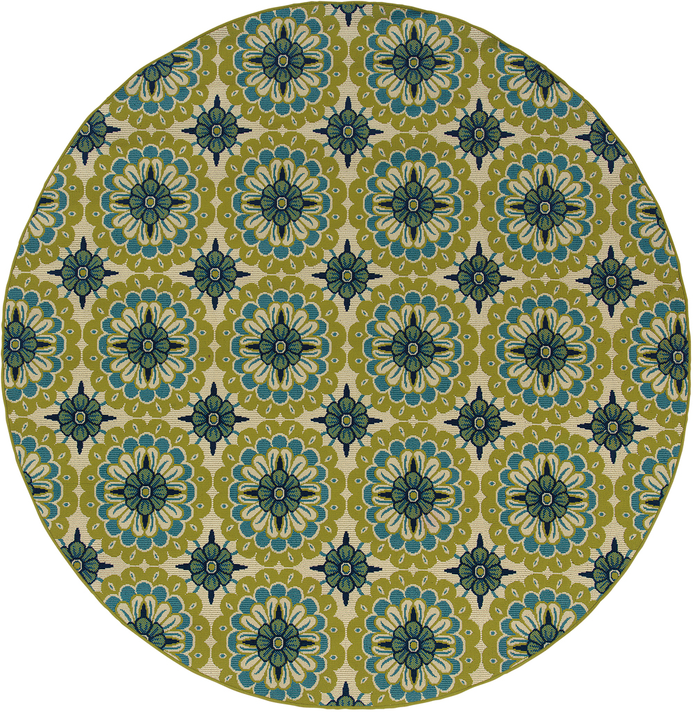 Oriental Weavers CASPIAN 8328W Green Detail