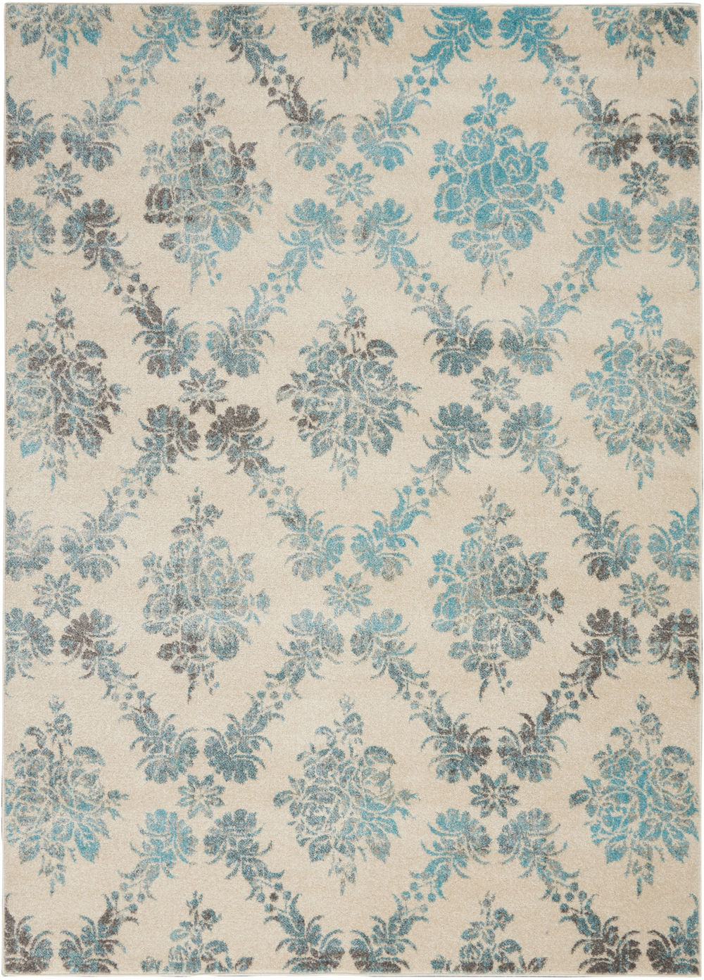 Nourison Tranquil TRA09 Ivory/Turquoise Rug