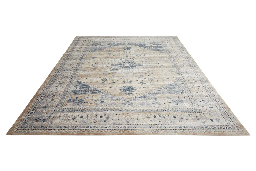 Kathy Ireland KI25 MALTA MAI02 BEIGE BLUE Rug