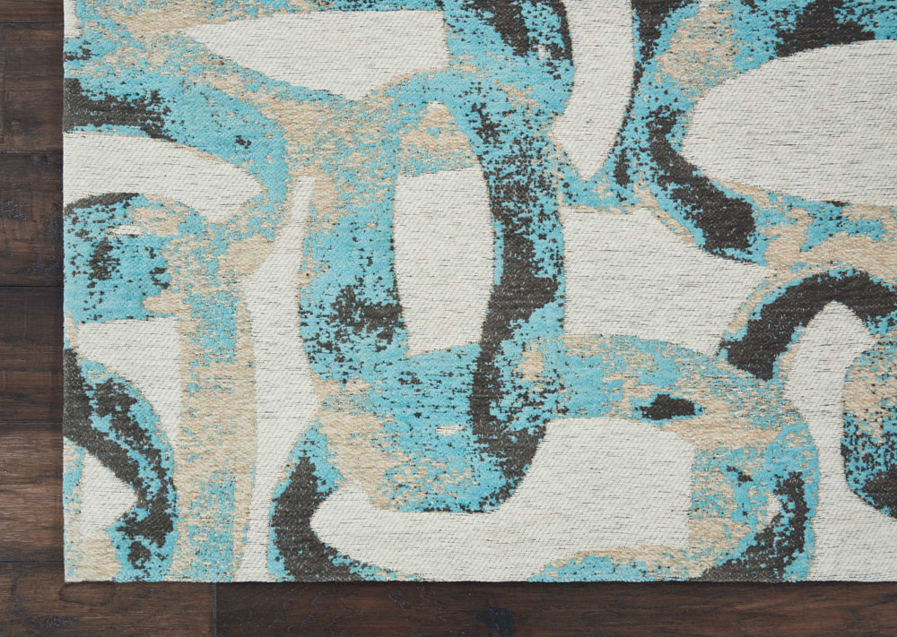 Studio NYC Design STUDIO NYC COLLECTION OM004 MIDNIGHT TEAL Rug