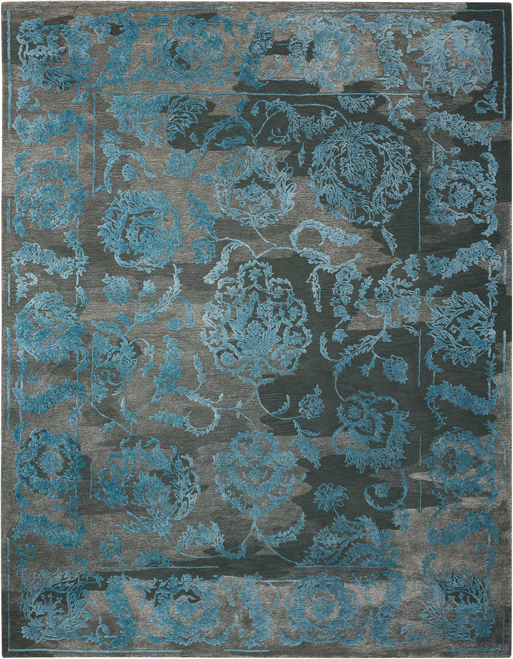 Nourison OPALINE OPA12 CHA/BL Rug