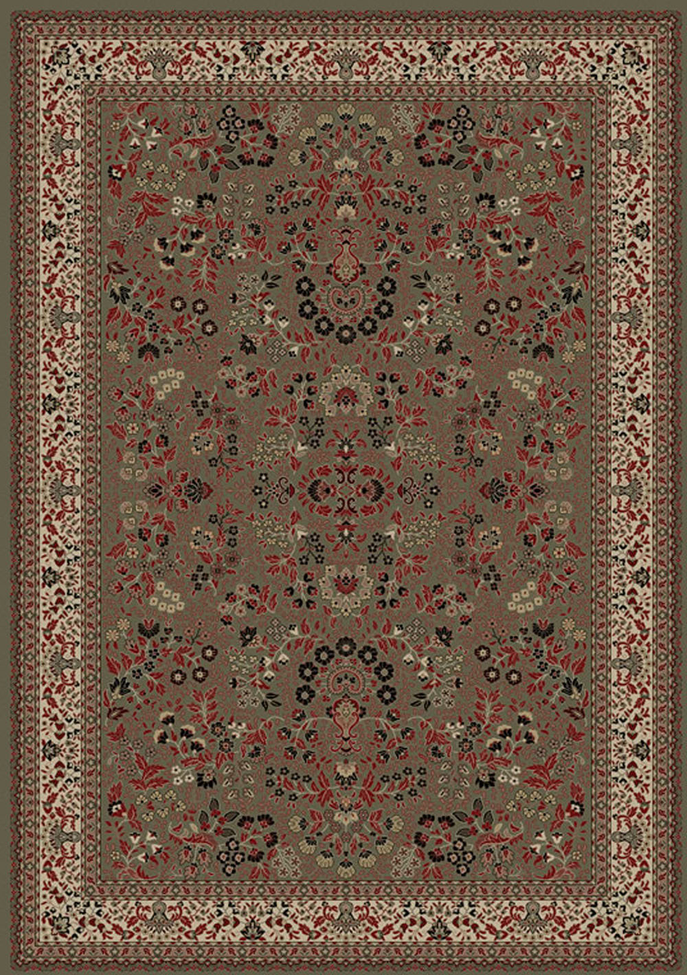 Concord Global Persian Classics SAROUK GREEN Rug