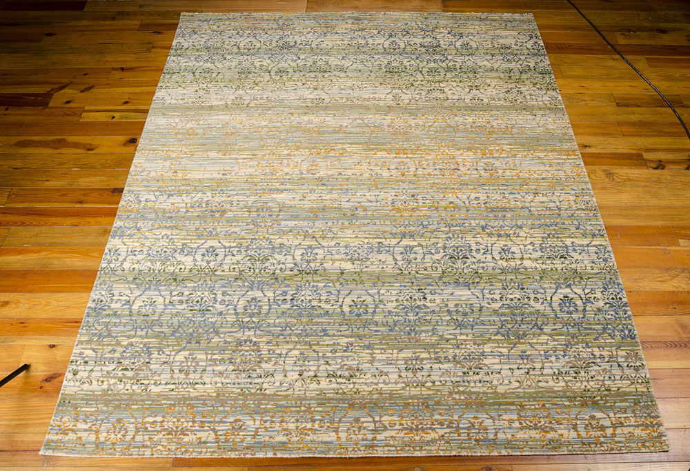 Nourison RHAPSODY RH003 BEIGE BLUE Rug