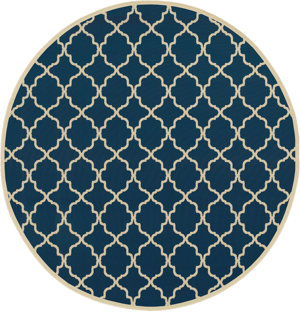 Oriental Weavers RIVIERA 4770L Navy Detail