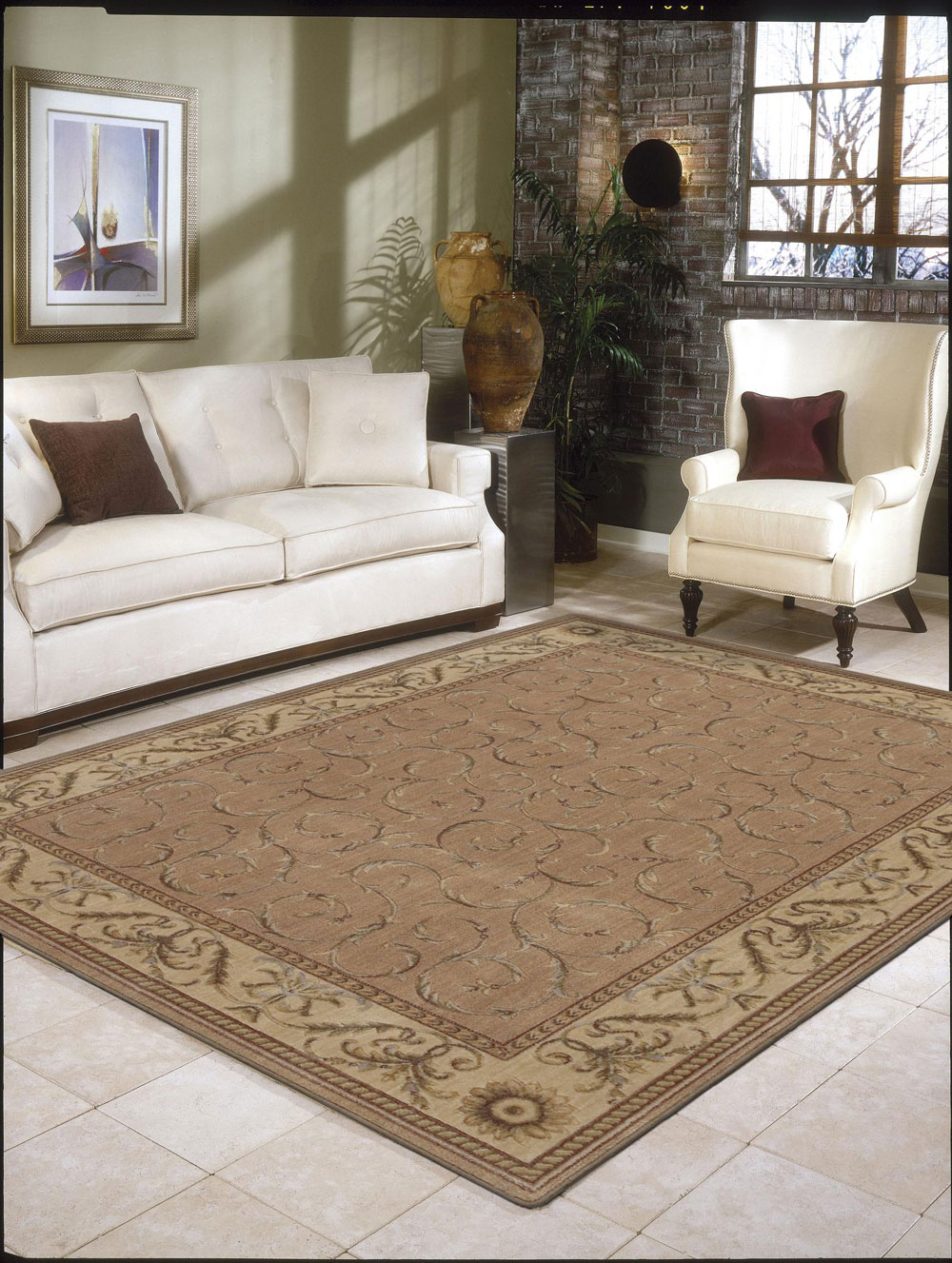 Nourison SOMERSET ST02 PEACH Rug