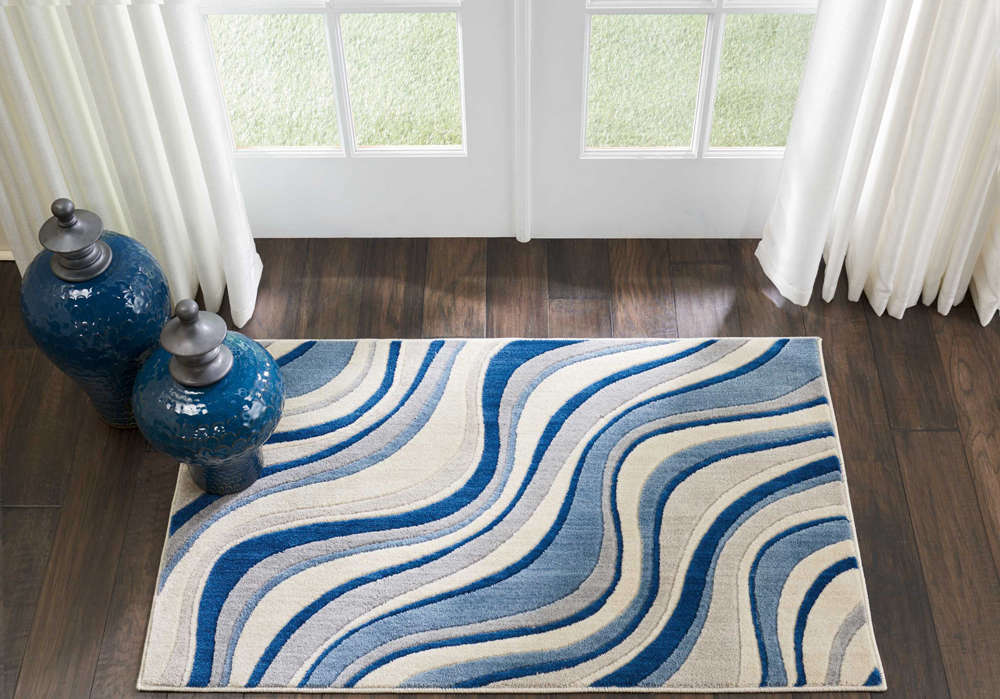 Nourison SOMERSET ST81 IVORY BLUE Rug