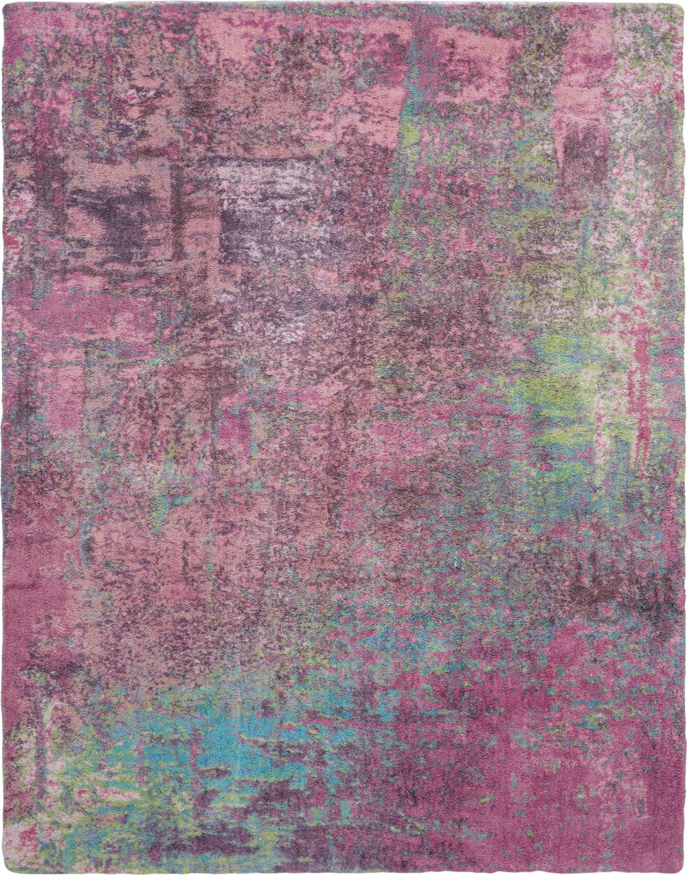 Nourison Abstract Shag ABS02 Pink Rug