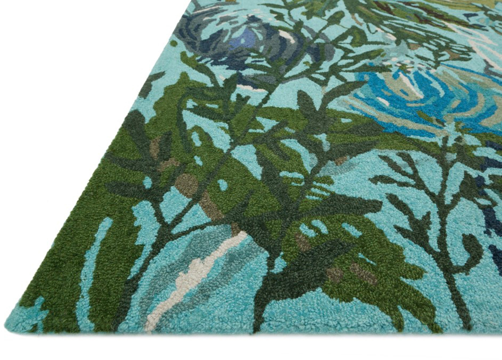 Loloi WILD BLOOM WV-03 AQUA/GREEN Rug