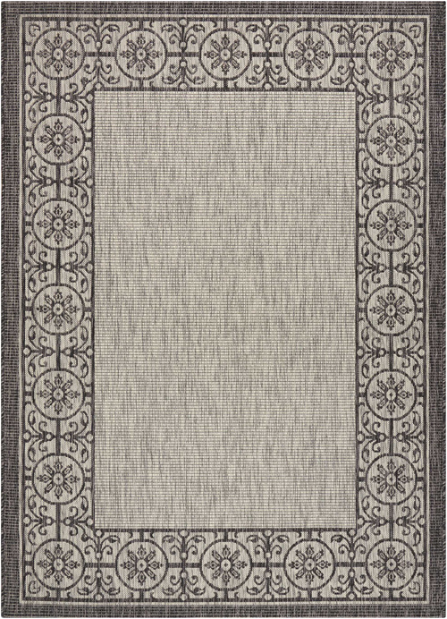 nourison country side ctr03 ivory/charcoal