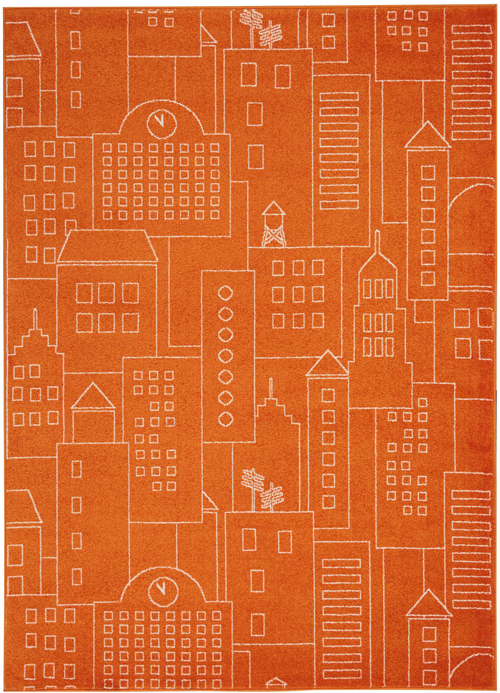 Nourison DWS02 MILES DS202 ORANGE Rug