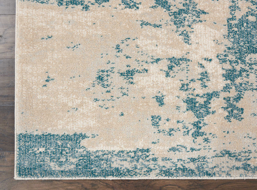 Nourison MAXELL MAE13 IVORY/TEAL Detail