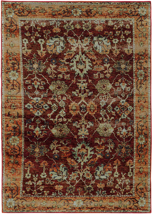 oriental weavers andorra 7154a red
