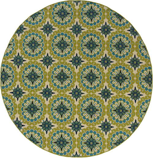 Oriental Weavers CASPIAN 8328W Green Detail