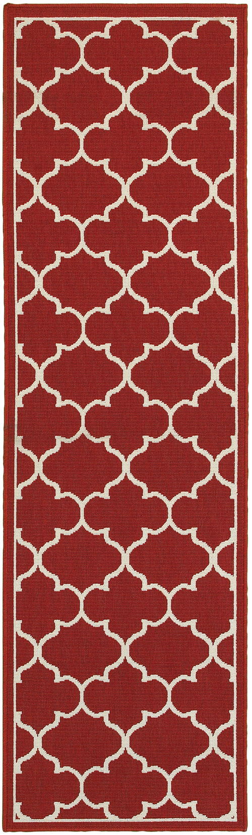 oriental weavers meridian 1295r red