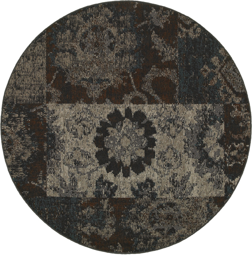 Oriental Weavers REVIVAL 4712C Charcoal Detail