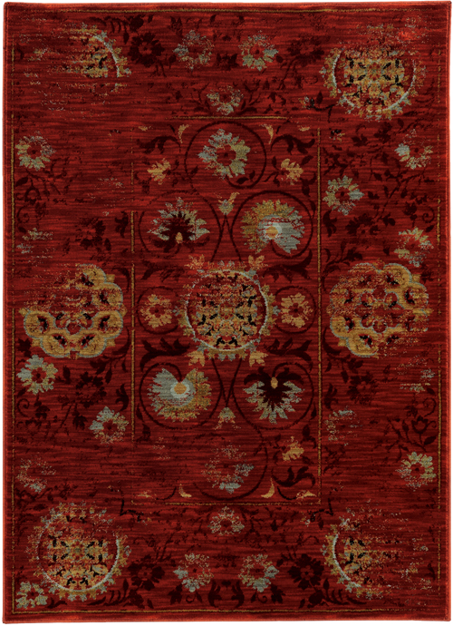 Oriental Weavers SEDONA 6386E Red Rug
