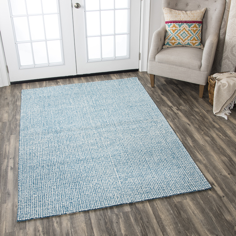 Rizzy Home Brindleton BR651A Teal Detail