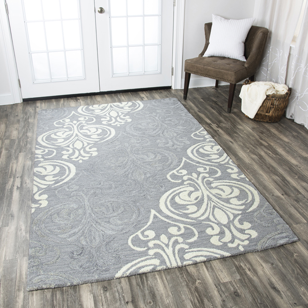 Rizzy Home Lancaster LS9562 blue grey Detail
